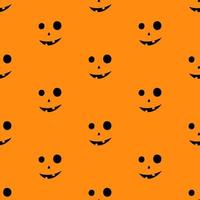 ensemble de visages effrayants citrouilles d'halloween vecteur