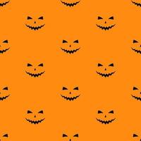 ensemble de visages effrayants citrouilles d'halloween vecteur