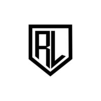 création de logo de lettre rl avec un fond blanc dans l'illustrateur. logo vectoriel, dessins de calligraphie pour logo, affiche, invitation, etc. vecteur