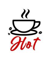 conception de citations de café conception de concept d'illustration vectorielle de logo de café vecteur