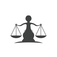modèle de logo de symbole de justice, création de logo vectoriel d'égalité de chass.