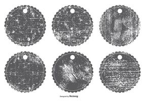 Ensemble d'étiquettes grunge vecteur