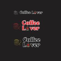 logo de typographie de café vecteur