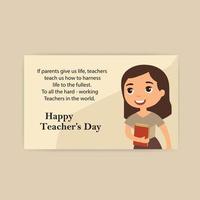 bonne journée mondiale des enseignants vecteur