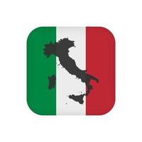 carte d'italie avec drapeau, couleurs officielles. illustration vectorielle. vecteur