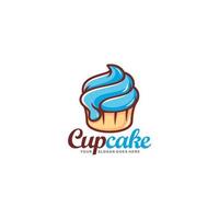 vecteur de conception de logo cupcake