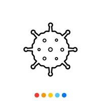 élément de design plat de virus, icône, vecteur et illustration.