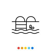 icône de piscine, vecteur et illustration.
