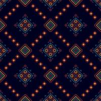 conception de décoration de maison à motif ethnique ikat sans couture. tapis en tissu aztèque boho mandalas textile décorer papier peint. motif indigène tribal broderie traditionnelle vecteur illustré fond