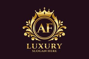 modèle de logo de luxe royal lettre af initial dans l'art vectoriel pour les projets de marque luxueux et autres illustrations vectorielles.