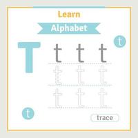 feuille de travail de traçage des lettres de l'alphabet pour les enfants illustration de l'alphabet préscolaire activité d'apprentissage pour les enfants de la maternelle retour à l'école livre de coloriage de l'alphabet vecteur