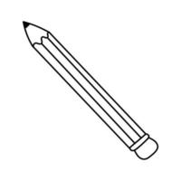 illustration vectorielle dessinés à la main de crayon avec gomme. vecteur