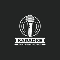 vecteur de conception de logo karaoké
