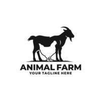 vecteur de logo animal de ferme