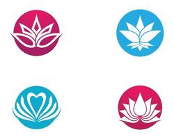 jeu de symboles de lotus vecteur