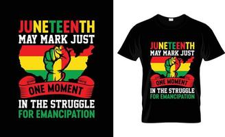 conception de t-shirt juneteenth, slogan de t-shirt juneteenth et conception de vêtements, typographie juneteenth, vecteur juneteenth, illustration juneteenth