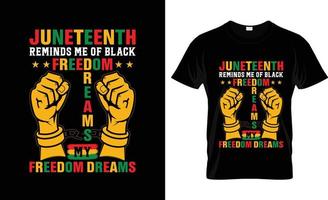 conception de t-shirt juneteenth, slogan de t-shirt juneteenth et conception de vêtements, typographie juneteenth, vecteur juneteenth, illustration juneteenth