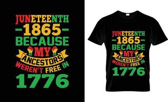 conception de t-shirt juneteenth, slogan de t-shirt juneteenth et conception de vêtements, typographie juneteenth, vecteur juneteenth, illustration juneteenth