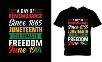 conception de t-shirt juneteenth, slogan de t-shirt juneteenth et conception de vêtements, typographie juneteenth, vecteur juneteenth, illustration juneteenth