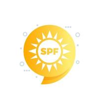 icône spf, vecteur de protection uv et solaire