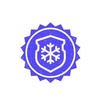 badge vectoriel résistant au gel et au froid avec bouclier