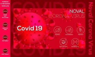 bannière de prévention du coronavirus covid-19 vecteur