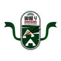 création de logo onigiri. logo onigiri de la cuisine japonaise vecteur