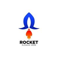 modèle de logo de fusée. icône de fusée. vecteur d'illustration de fusée