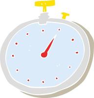 illustration en couleur plate du chronomètre vecteur