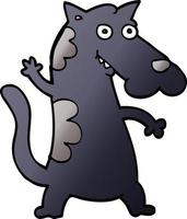 dessin animé doodle chien agitant vecteur