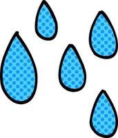 dessin animé doodle goutte de pluie vecteur