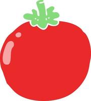 tomate de dessin animé de style plat couleur vecteur