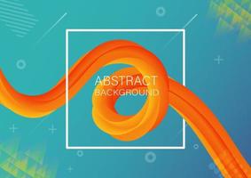 abstrait avec liquide orange wave.fluid vector illustration eps10. présentation commerciale.