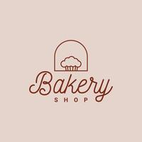 création de logo de gâteau de boulangerie vecteur