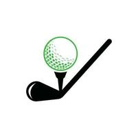 modèle de vecteur de conception de logo de golf bâton. conceptions de logo de golf. modèle de conception de logo de silhouette de sport de golf