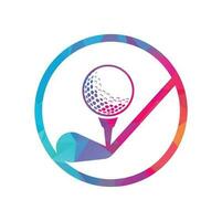 modèle de vecteur de conception de logo de golf bâton. conceptions de logo de golf. modèle de conception de logo de silhouette de sport de golf