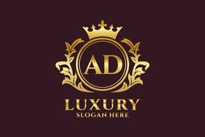 modèle de logo de luxe royal de lettre publicitaire initiale dans l'art vectoriel pour les projets de marque de luxe et autres illustrations vectorielles.
