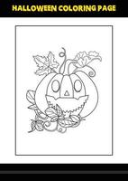 coloriage d'halloween pour les enfants. conception de page de coloriage d'art en ligne pour les enfants. vecteur