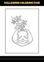 coloriage d'halloween pour les enfants. conception de page de coloriage d'art en ligne pour les enfants. vecteur