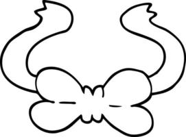 dessin au trait dessin animé noeud papillon vecteur