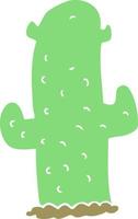 cactus de dessin animé de style plat couleur vecteur