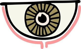 symbole de l'oeil de dessin animé vecteur