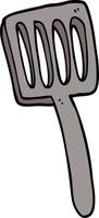 spatule alimentaire doodle dessin animé vecteur