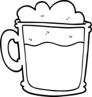 dessin au trait dessin animé tasse de mûre vecteur