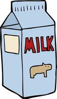 carton de lait de dessin animé vecteur