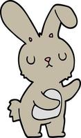 lapin de dessin animé mignon vecteur