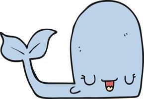 baleine heureuse de dessin animé vecteur