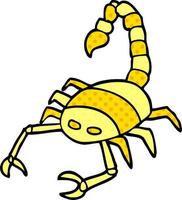 dessin animé doodle d'un scorpion vecteur