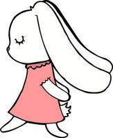 lapin de dessin animé mignon vecteur