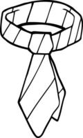 cravate de travail dessin animé dessin au trait vecteur
